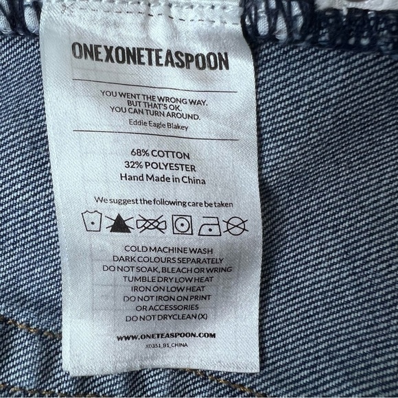 One Teaspoon Rollers Low Waist Long Rise Festival Shorts Size 26 - Picture 12 of 13